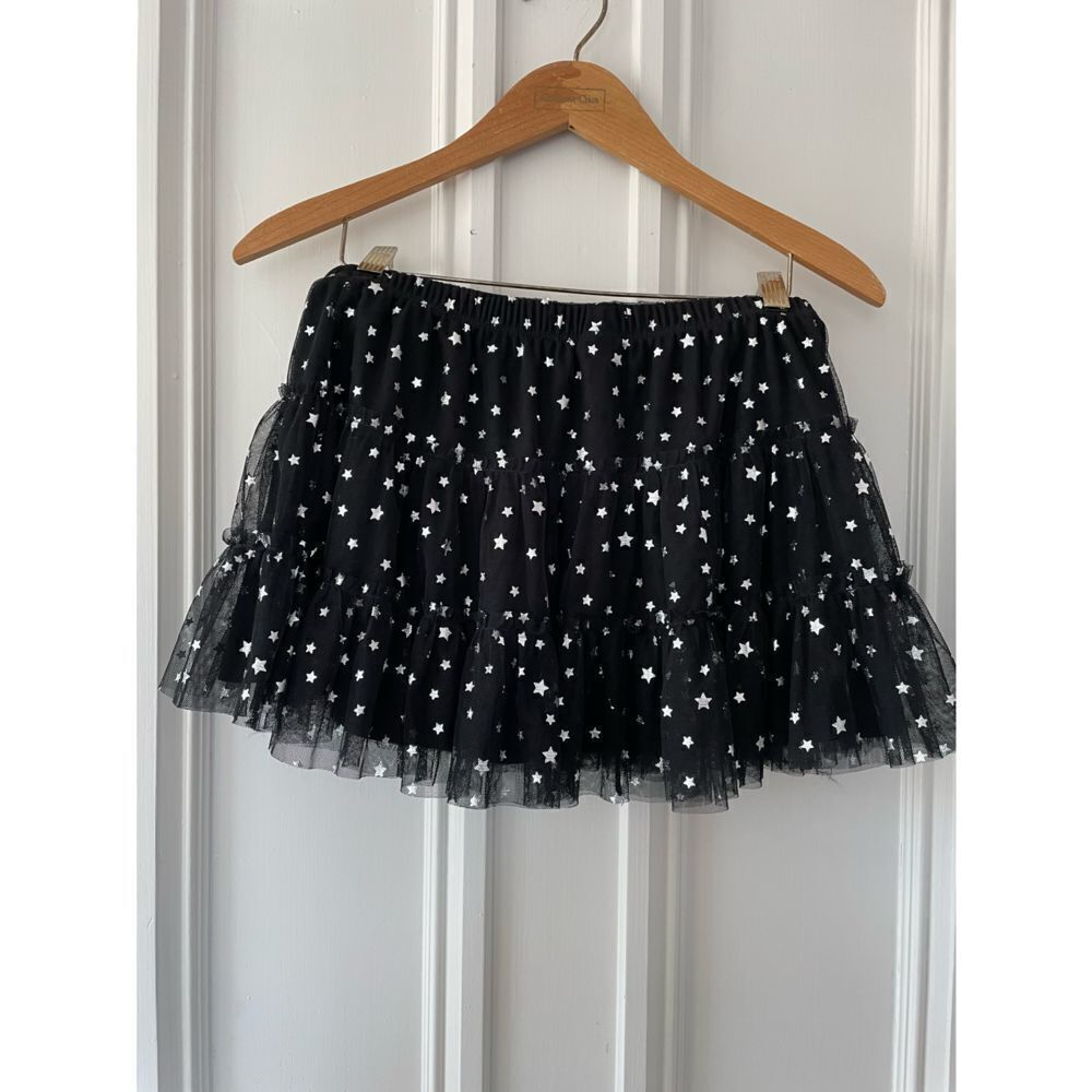 Girls black tutu with silver stars 10-12